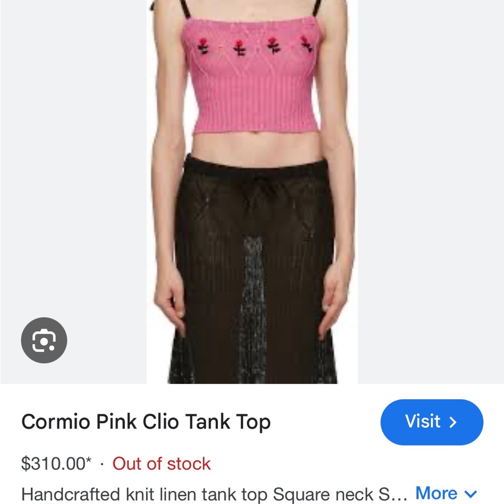 Vibrant Pink Ribbed knitted Crop Tank Top